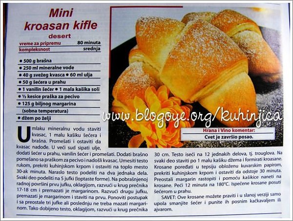Mini Kroasan Kifle Minjina Kuhinjica